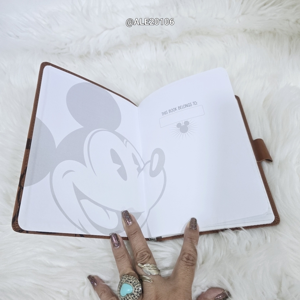 Walt Disney Mickey MouseBrown Leather Journal BlankPages Book drawing - Picture 6 of 15